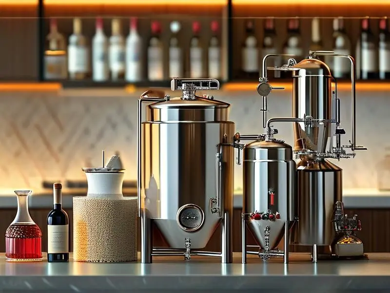 现代化酒酿酒设备展示