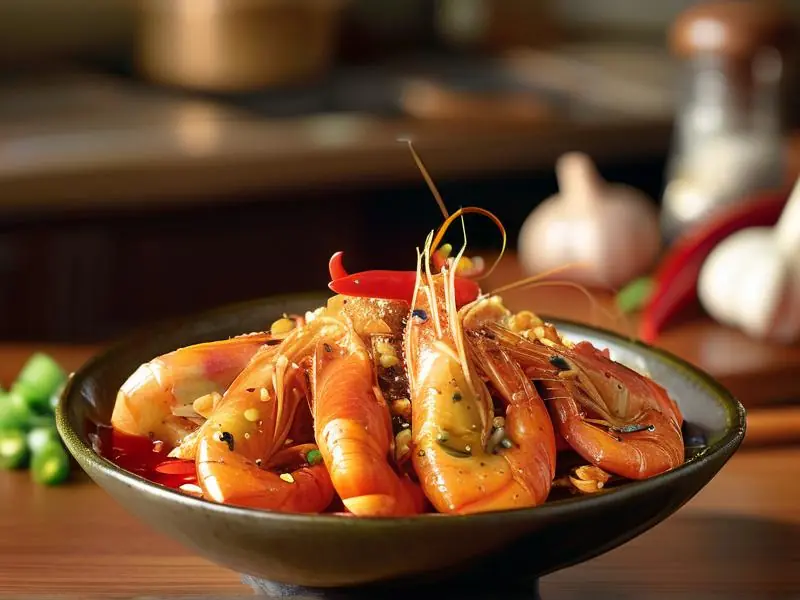 酒泡虾成品展示图