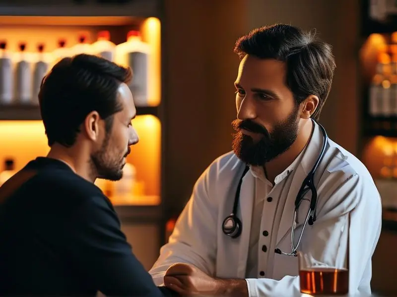 专业医生指导酒依赖治疗过程