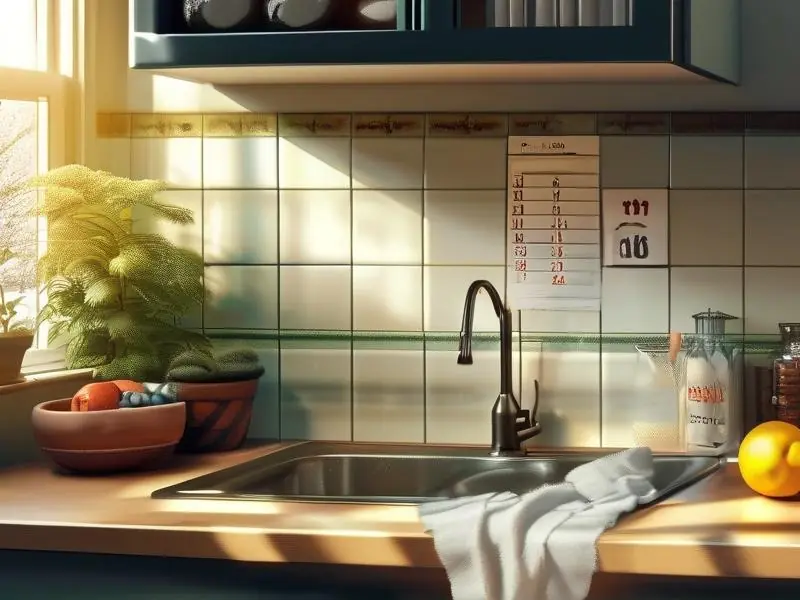 决心戒酒的中年男子将酒倒入水槽的场景