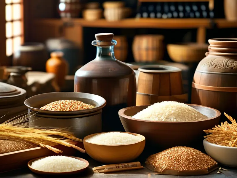 手工制作酒曲的过程