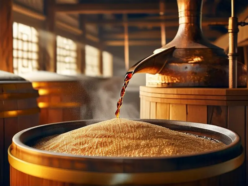 传统粮食酿酒工艺实拍：从原料处理到蒸馏出酒的全流程展示