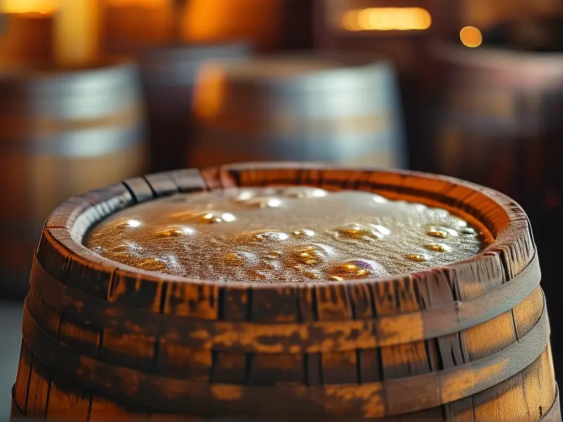 传统工艺粮食发酵过程实拍图