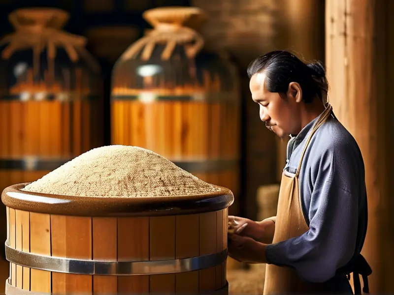 传统粮食酒酿造工艺流程实拍图