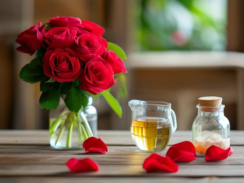 自制玫瑰烧酒所需材料展示