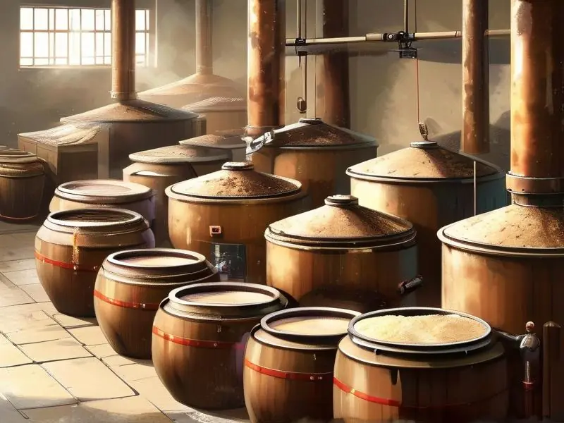 白酒酿造工艺流程示意图