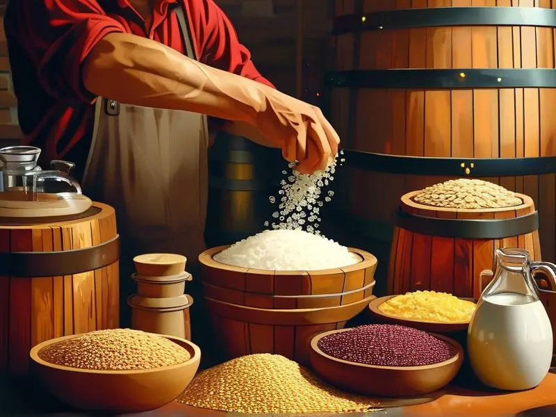 酿酒师测量粮食用量