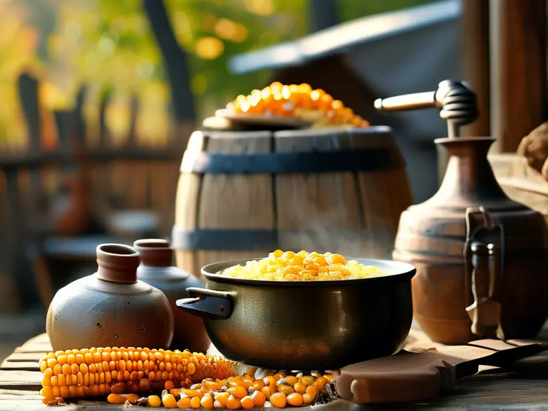 玉米蒸煮过程实拍图