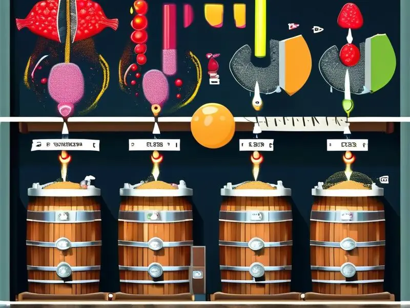酿酒发酵五个阶段示意图