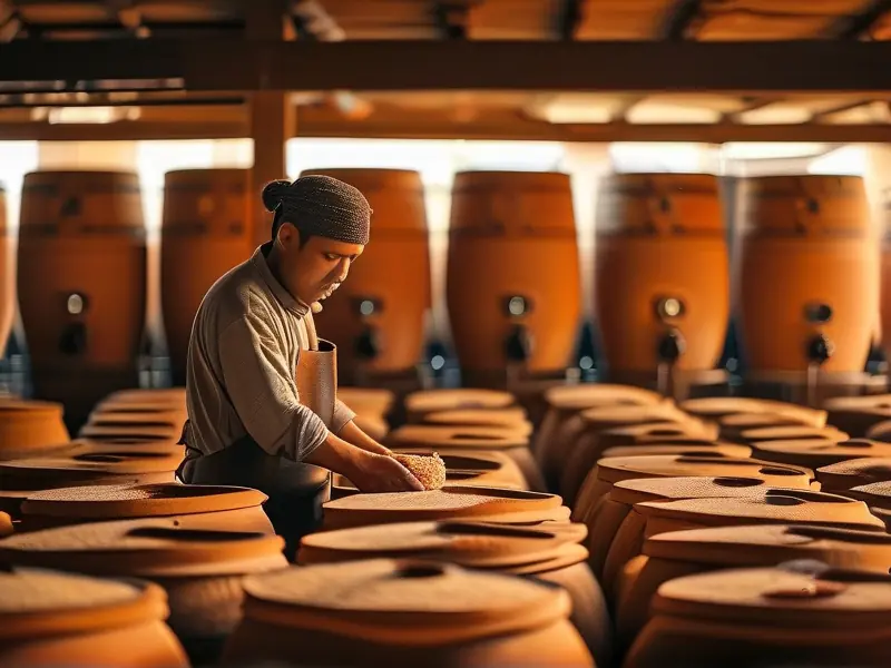 传统纯粮食酒酿造过程