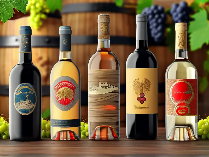 多种酿造酒标志展示图