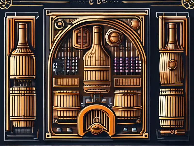 酿制酒标志设计图,展示传统与现代元素的融合