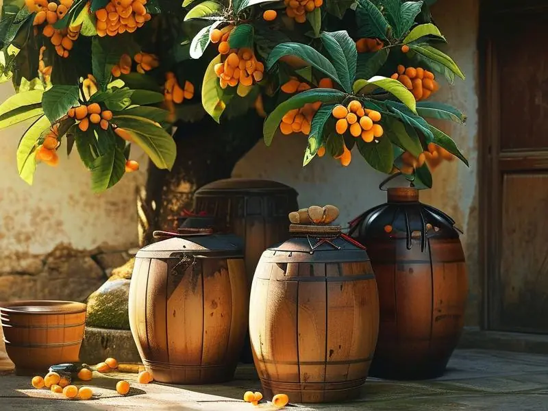 农村传统枇杷酒制作过程实拍