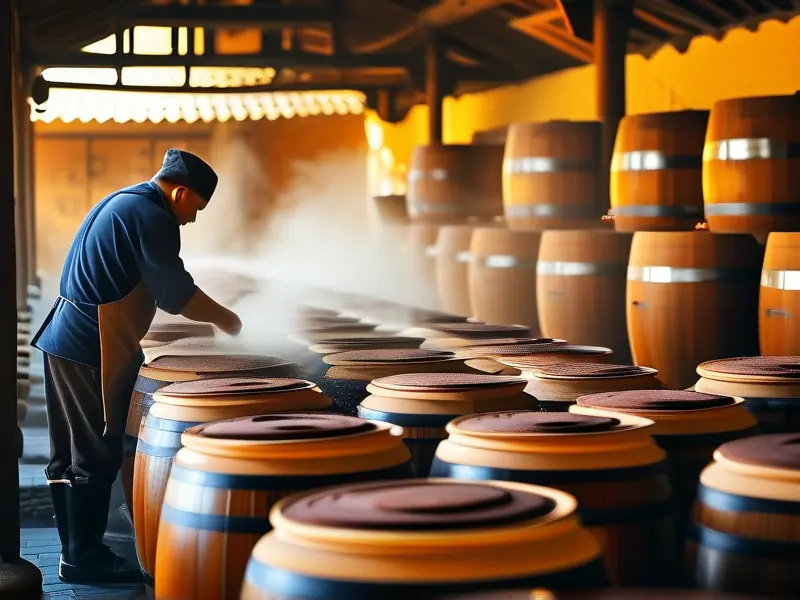 浓香白酒传统发酵工艺现场实拍