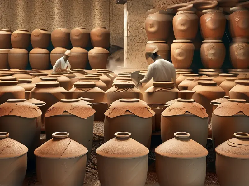 浓香型白酒传统窖池发酵工艺现场操作图