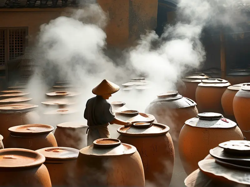 浓香型白酒传统酿造工艺现场展示