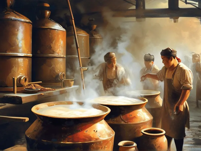 浓香型白酒传统酿造工艺现场图