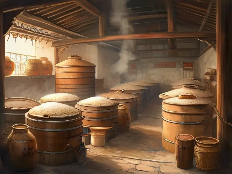 糯米白酒酿造过程展示