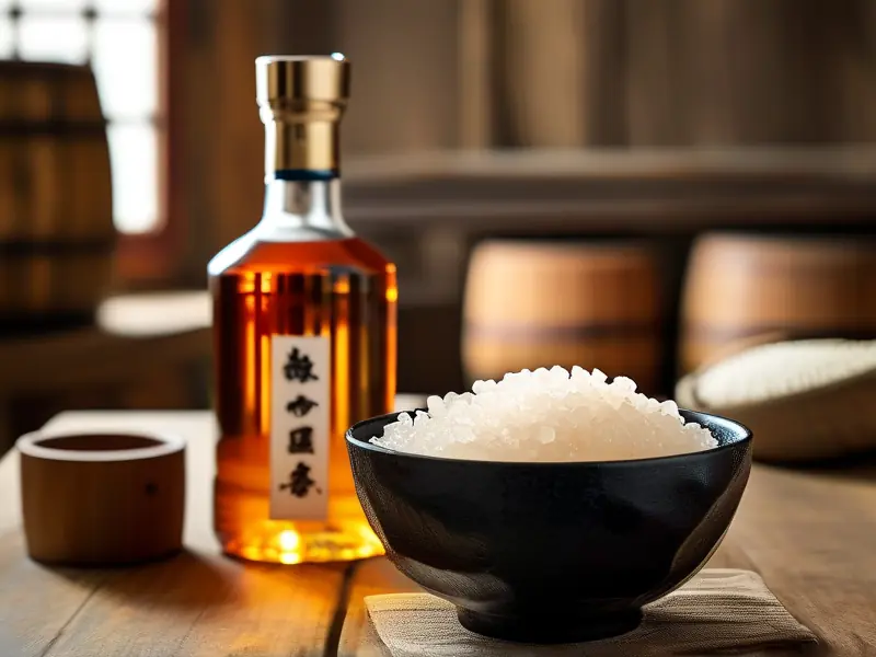 糯米和糯米白酒的展示