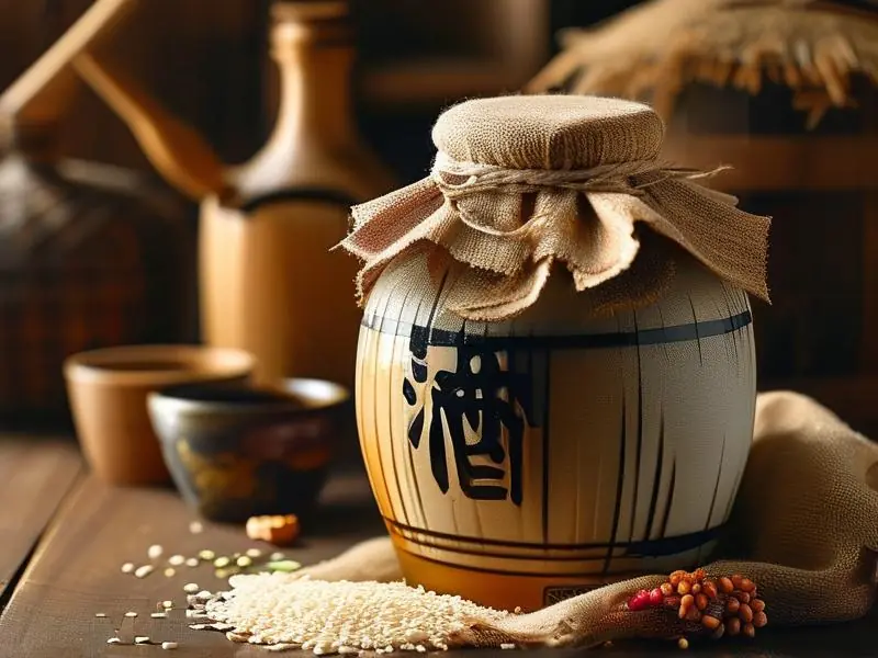 糯米酒与白酒混合发酵过程