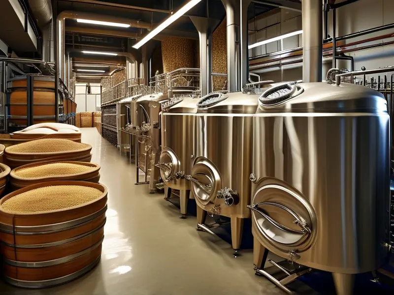 现代化啤酒酿造工程生产车间实景