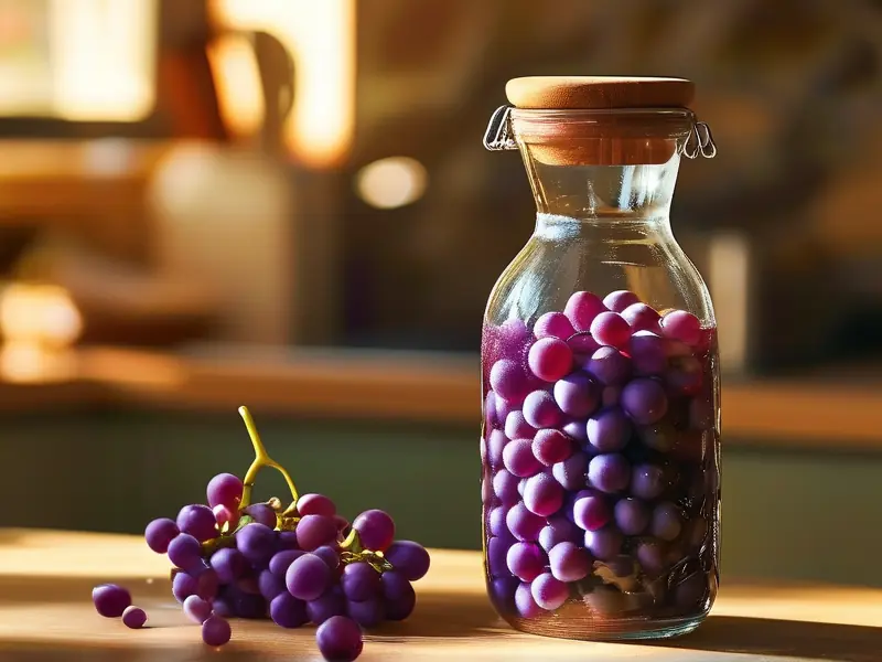 家庭葡萄酿酒原料与工具准备实拍图