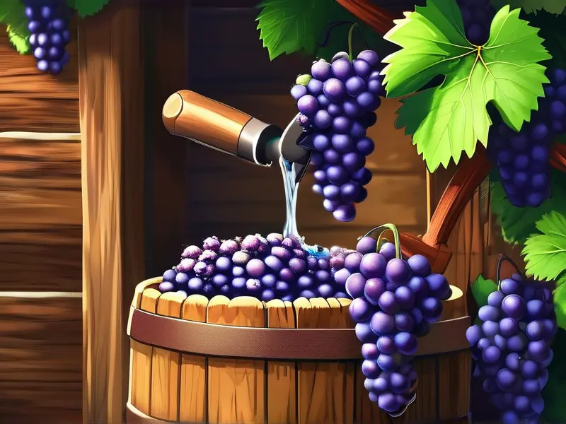 家庭自酿葡萄酒过程示意图