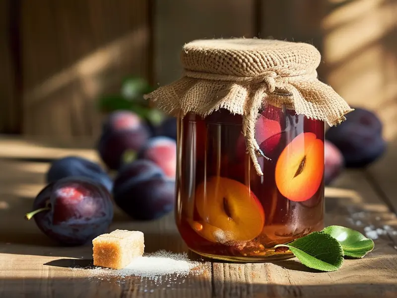 家庭自酿李子酒发酵过程实拍图