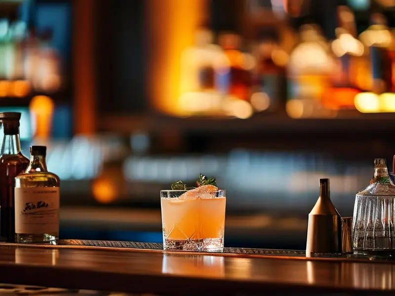 专业调酒师调制鸡尾酒