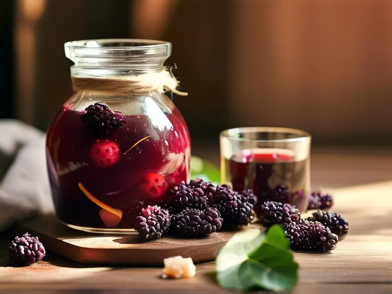 自制桑葚酒泡制过程实拍图