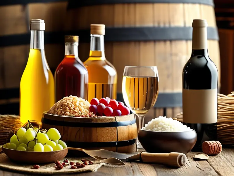 各类传统酿造酒展示图