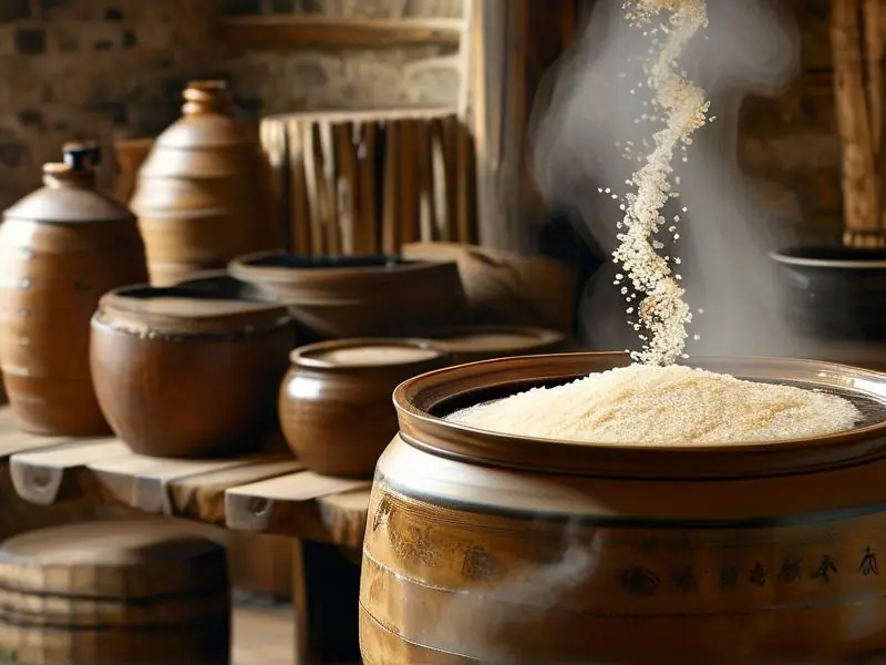 传统甜白酒制作工艺流程实拍图