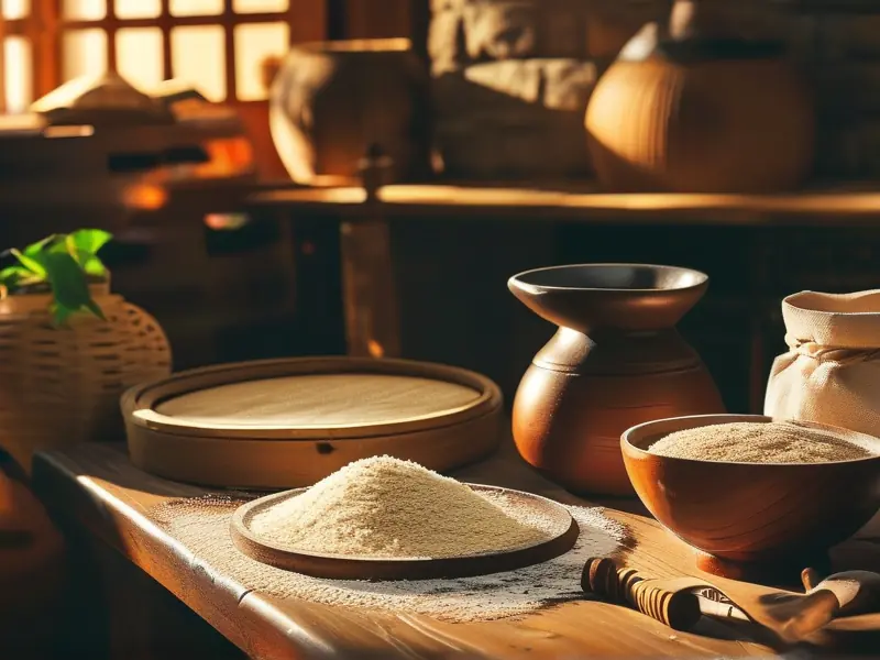 甜酒曲制作过程实拍图