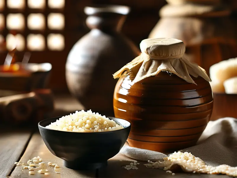 自制甜酒曲和米酒成品展示