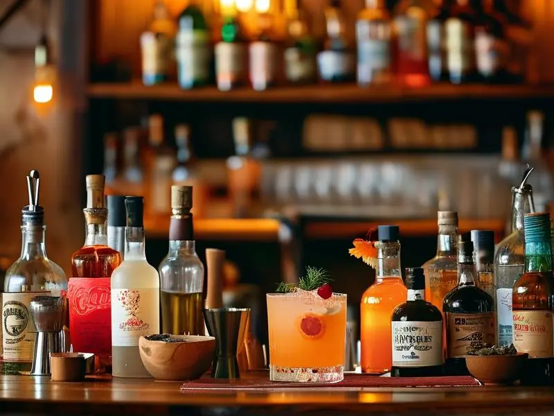 调酒师调制鸡尾酒