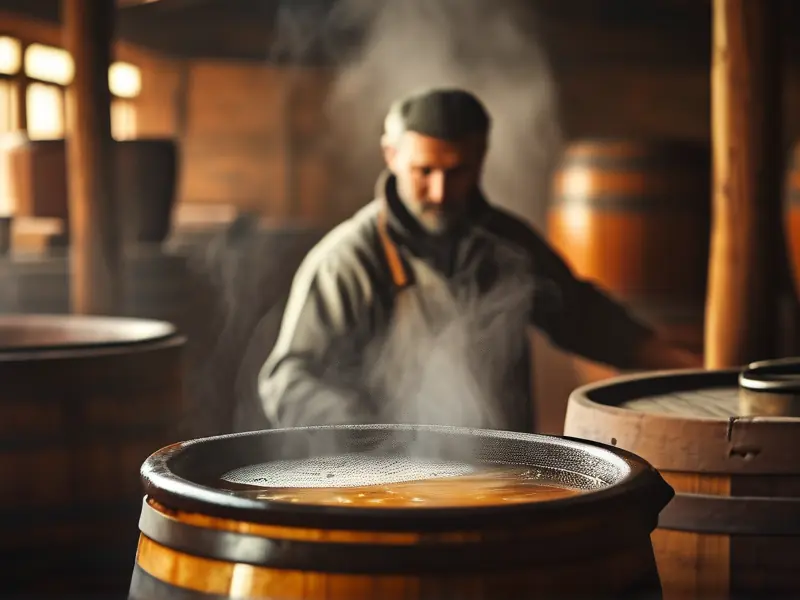 酿酒师温酒过程