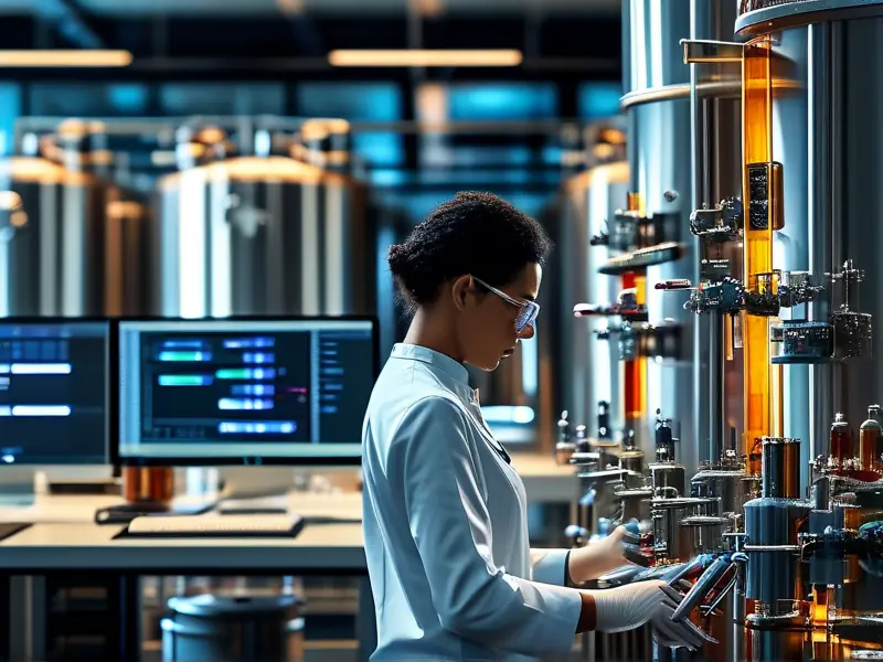 现代酿酒科学与技术实验室工作场景