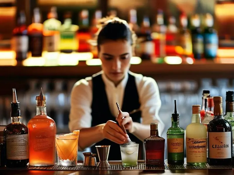 专业调酒师在咸阳调酒培训学校现场教学