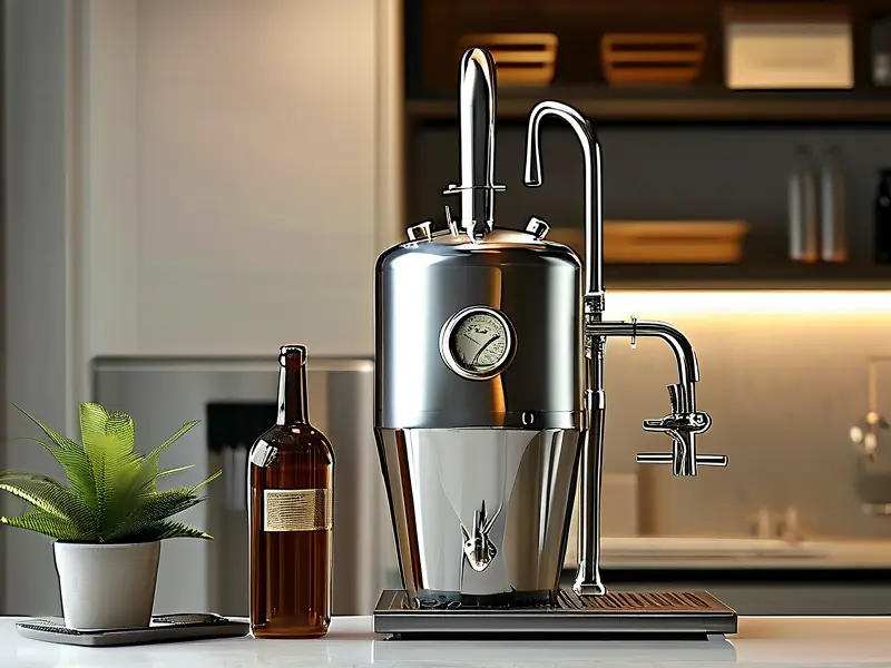 小型自酿啤酒酿造设备实景展示
