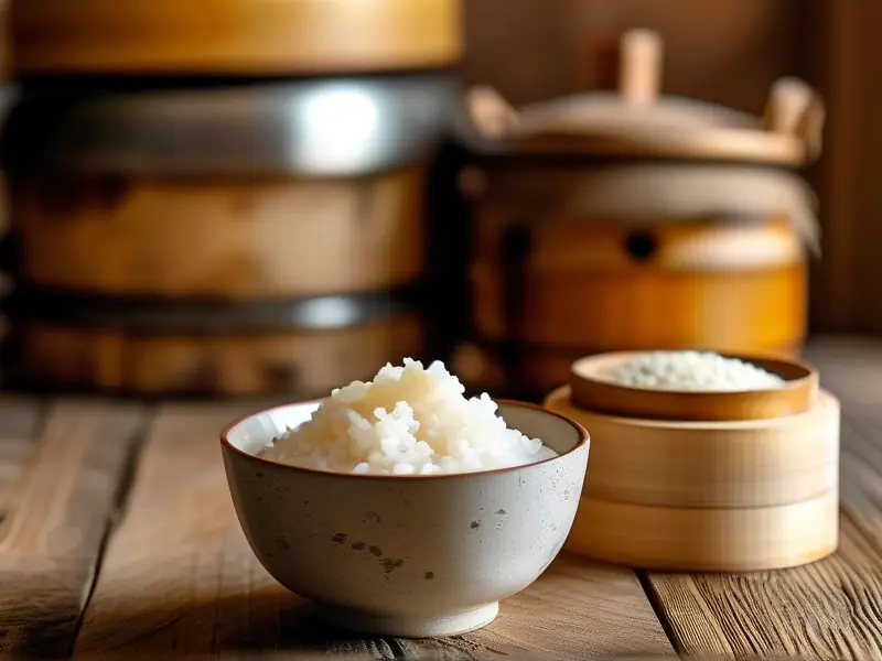 在家用糯米酿制的香甜糯米酒