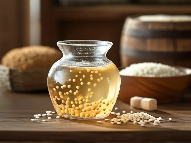 家庭自制米酒发酵过程实拍