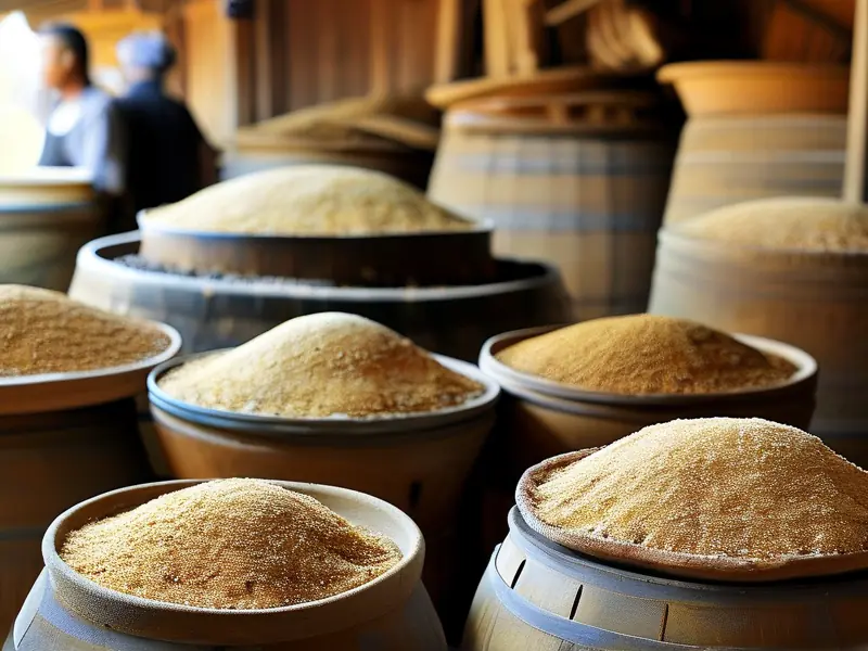 传统手工酒曲制作过程实拍图