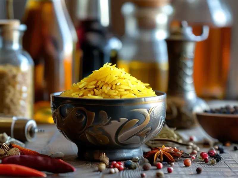 自制酒米的材料和成品展示