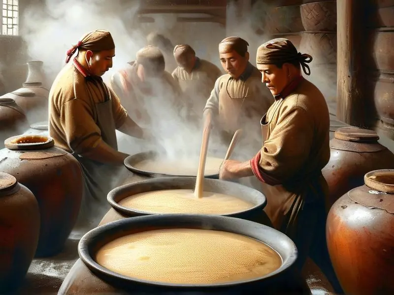 芝麻香白酒传统酿造工艺现场展示