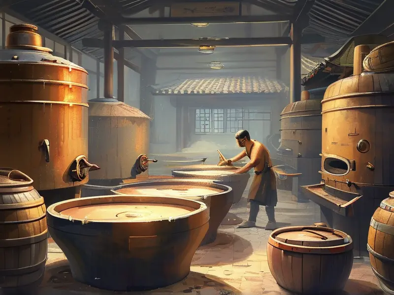 中国传统白酒酿造工艺现场