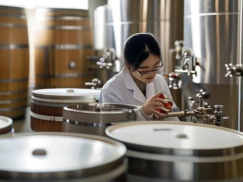 中国农业大学酿酒专业研究生实验操作场景