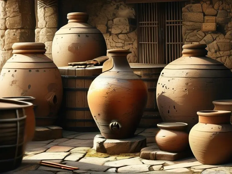 中国古代酿酒工艺场景复原图