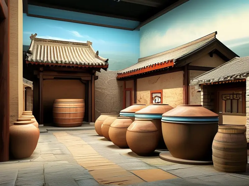 中山国传统酿酒工艺场景复原图