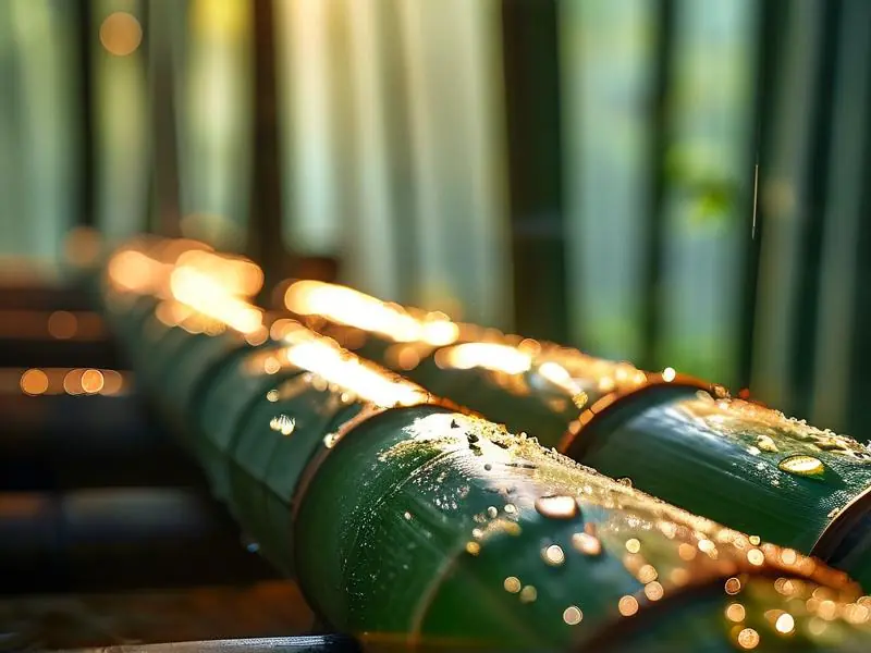 传统竹筒酒酿造过程实拍：酿酒师在竹林挑选竹筒