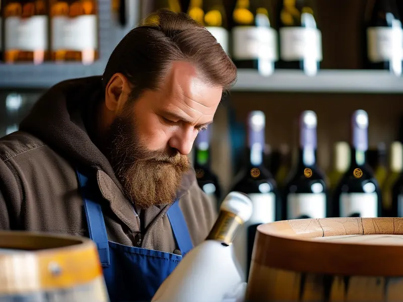 家庭酿酒师查看酒缸与商标注册资料